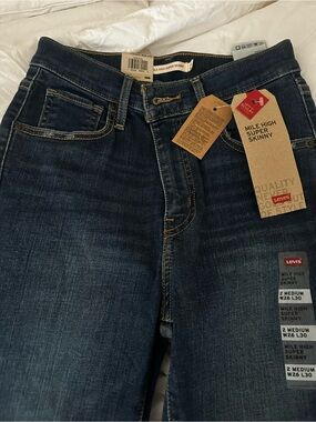 Levi's Mile High Super Skinny Jeans - Dark Blue Wash